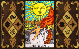 Изображение старшего аркана карт Таро Солнце